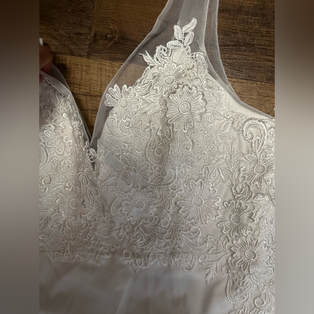 Lulus Precious Promise White Satin Embroidered Lace
Mermaid Maxi Dress - Picture 6 of 8